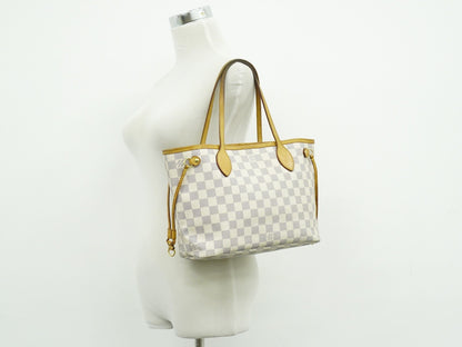 Louis Vuitton Neverfull Damier, Beige, Canvas, Tote Bag