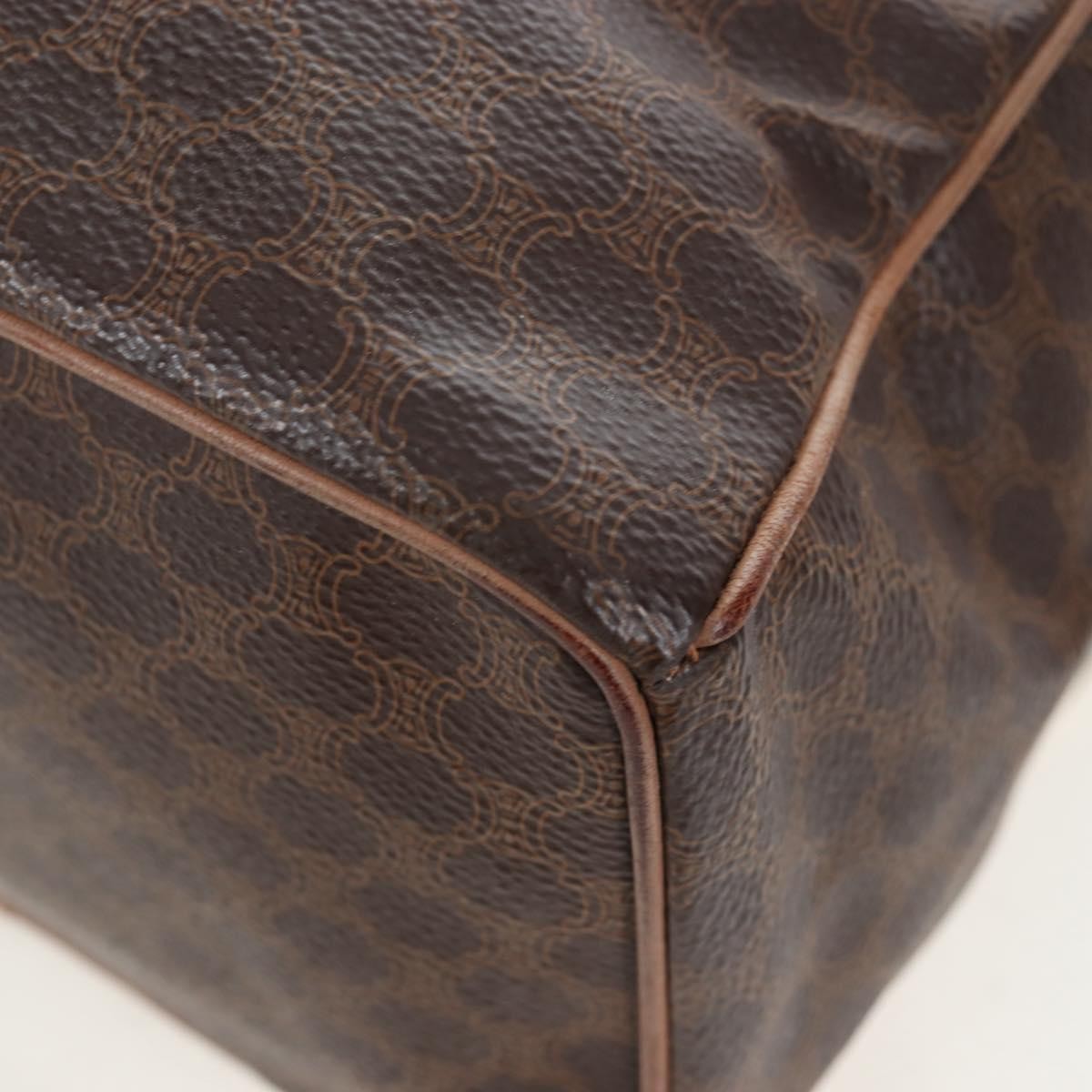 Celine Vintage Macadam Canvas, Brown, Canvas, Backpack