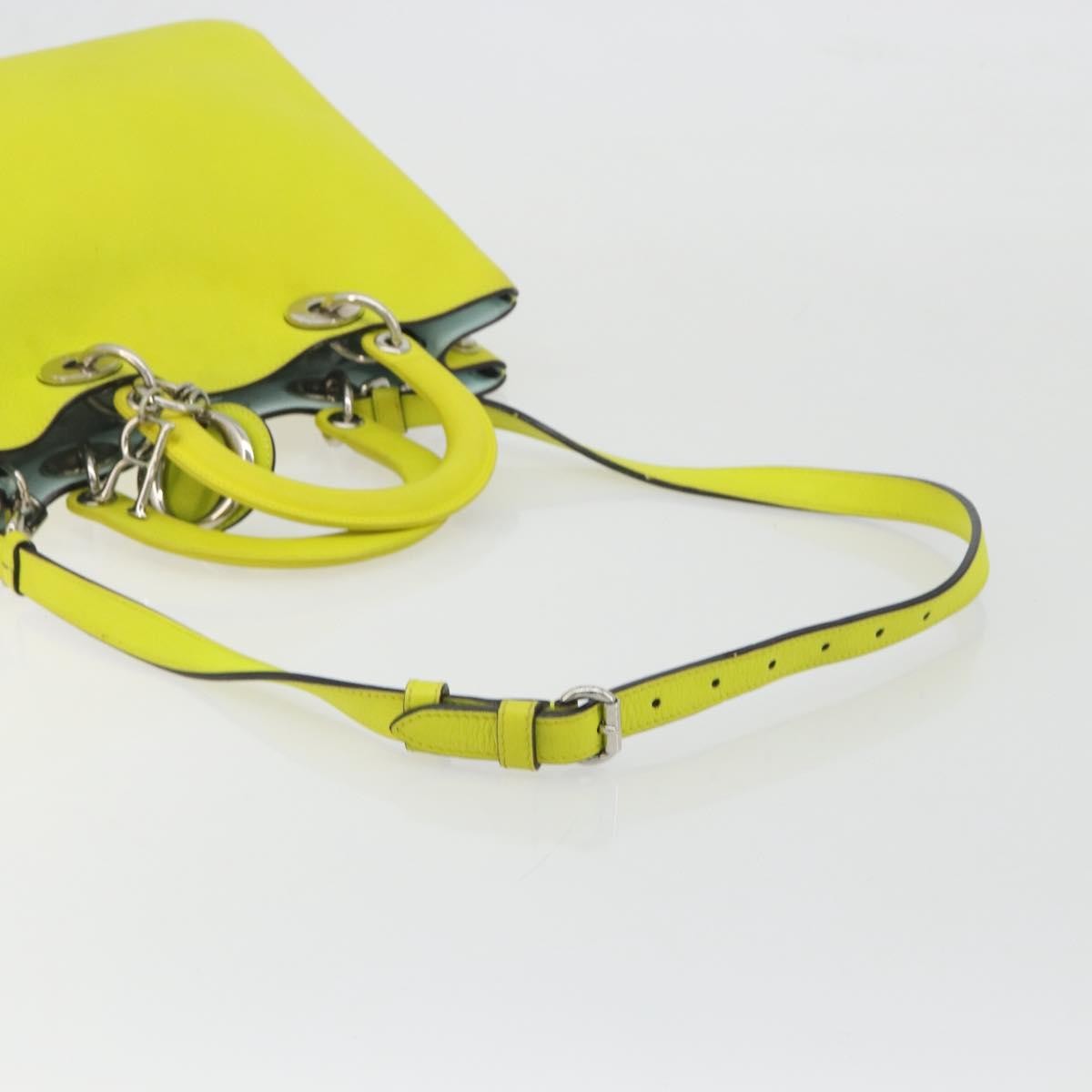 Christian Dior Diorissimo Tote Smooth Calfskin, Yellow, Leather, Handbag