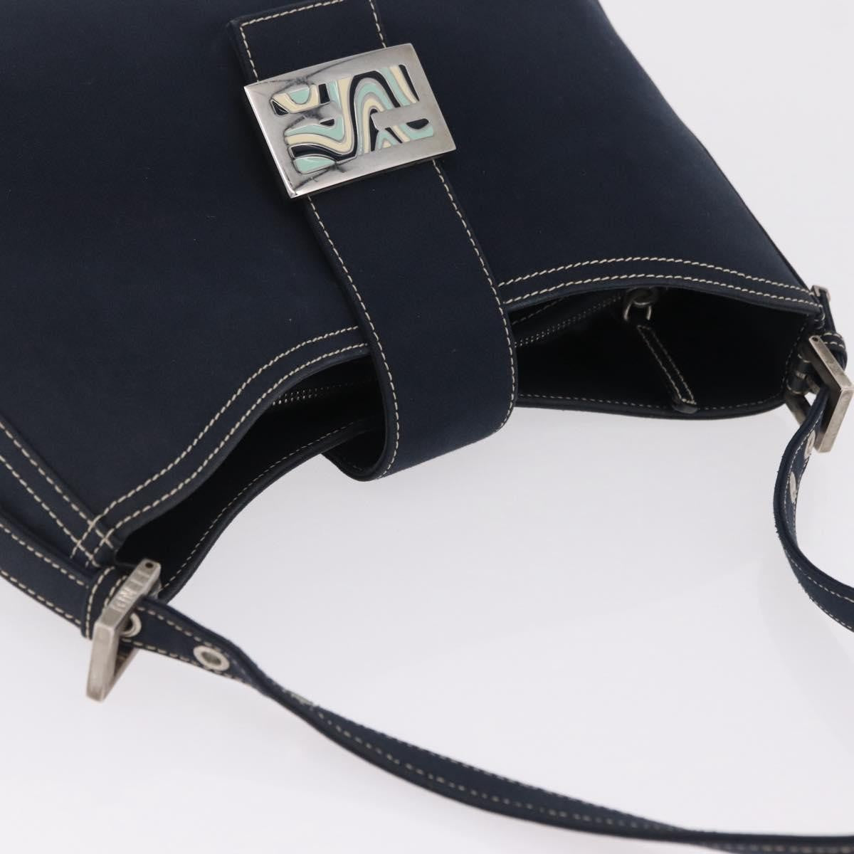 Fendi Baguette Canvas, Navy, Canvas, Handbag