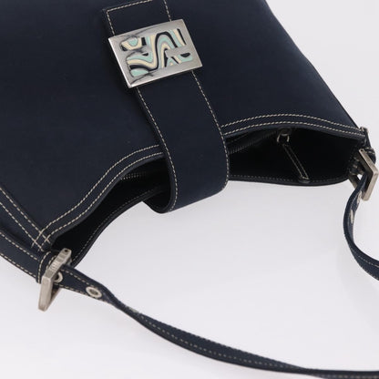 Fendi Baguette Canvas, Navy, Canvas, Handbag