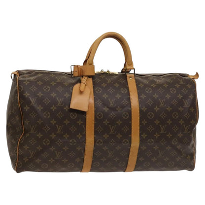 Louis Vuitton Keepall Bag Monogram Canvas, BROWN, CANVAS, Travel bag