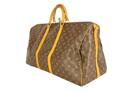 Louis Vuitton Keepall Bandouliere Bag Monogram Canvas, Brown, Canvas, Travel Bag