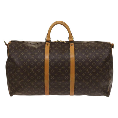 Louis Vuitton Keepall Bandoulière 60, Brown, Canvas, travel
