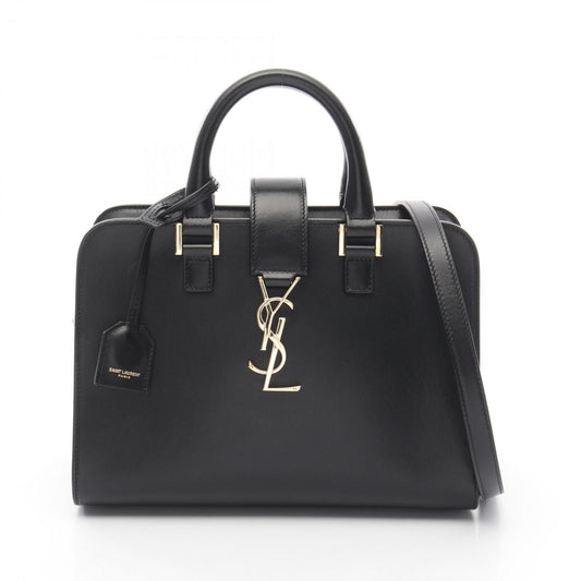 Saint Laurent Baby Cabas, Black, Leather, handbag