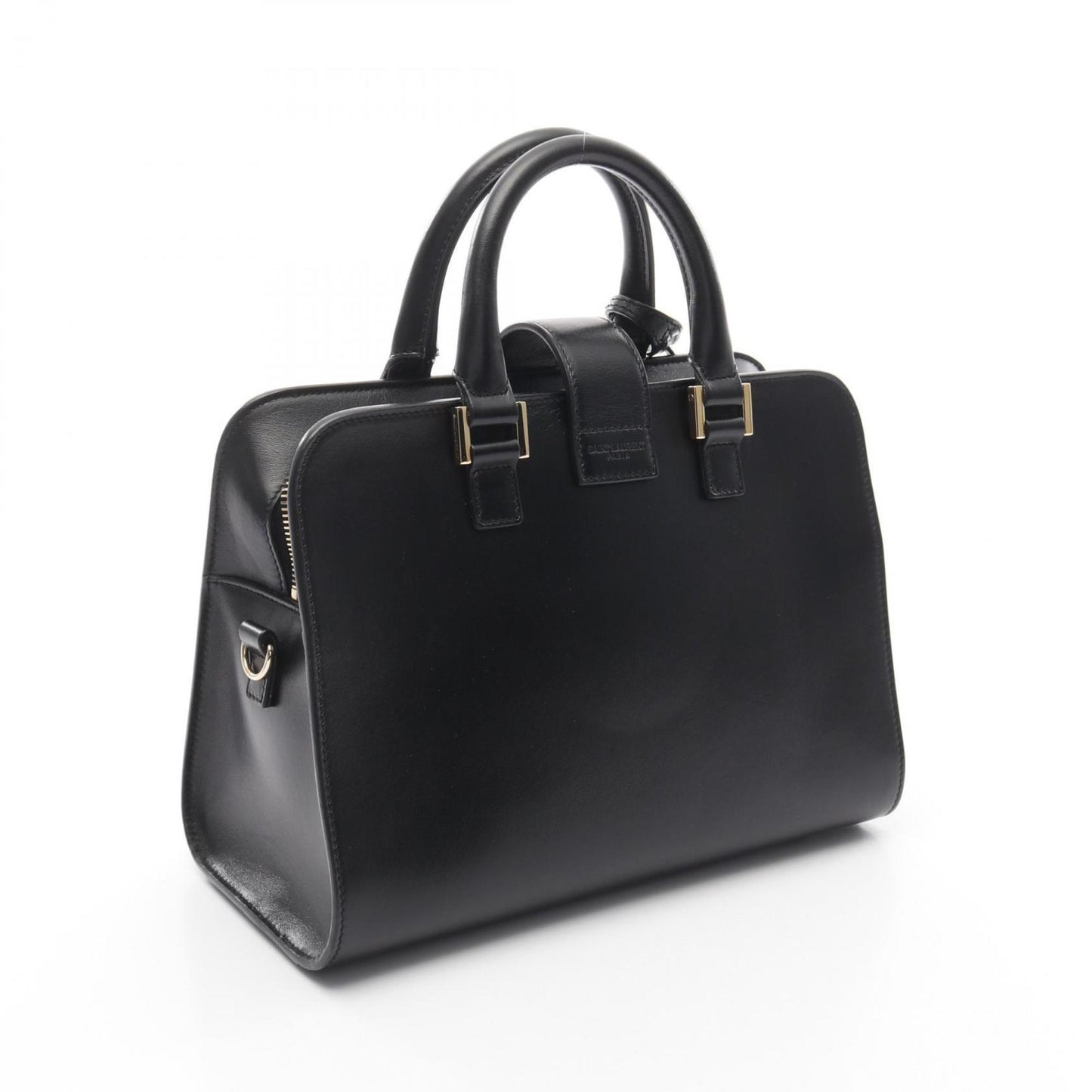 Saint Laurent Baby Cabas, Black, Leather, handbag