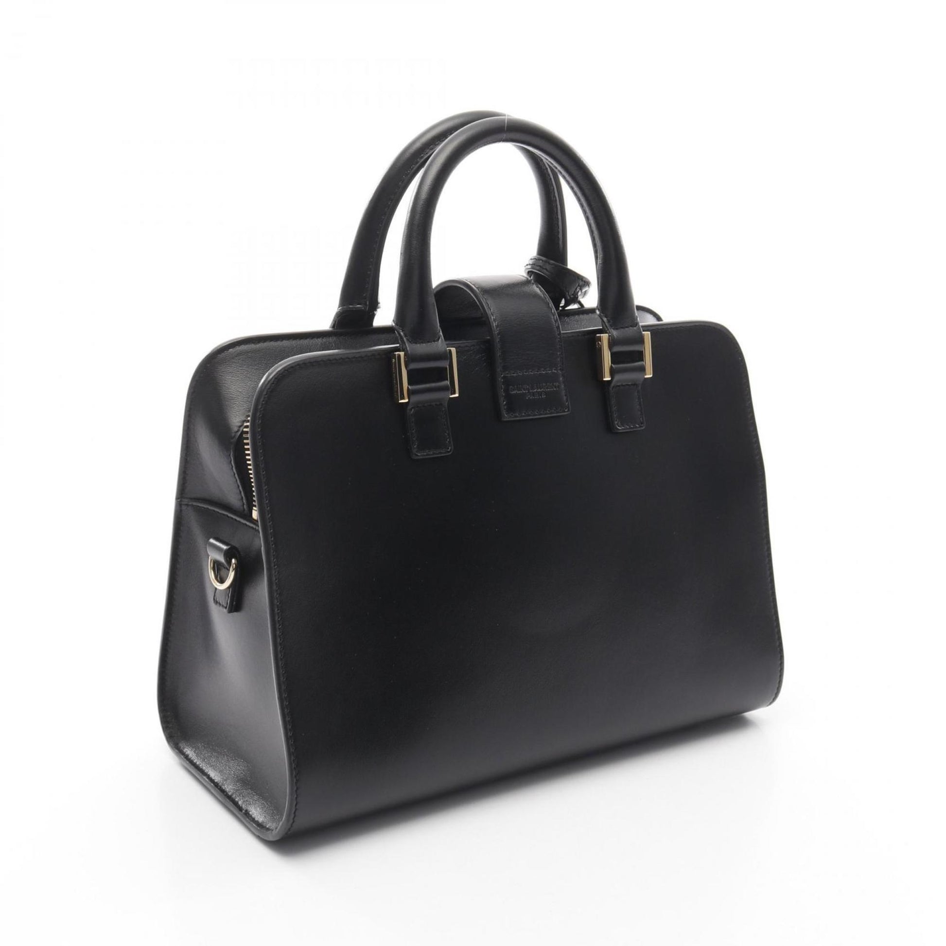 Saint Laurent Baby Cabas, Black, Leather, handbag