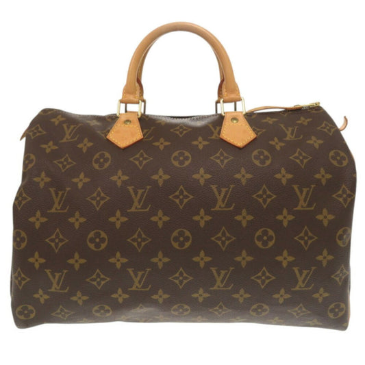 Louis Vuitton Speedy 35, Brown, Canvas, handbag
