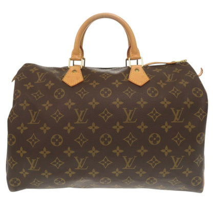 Louis Vuitton Speedy 35, Brown, Canvas, handbag