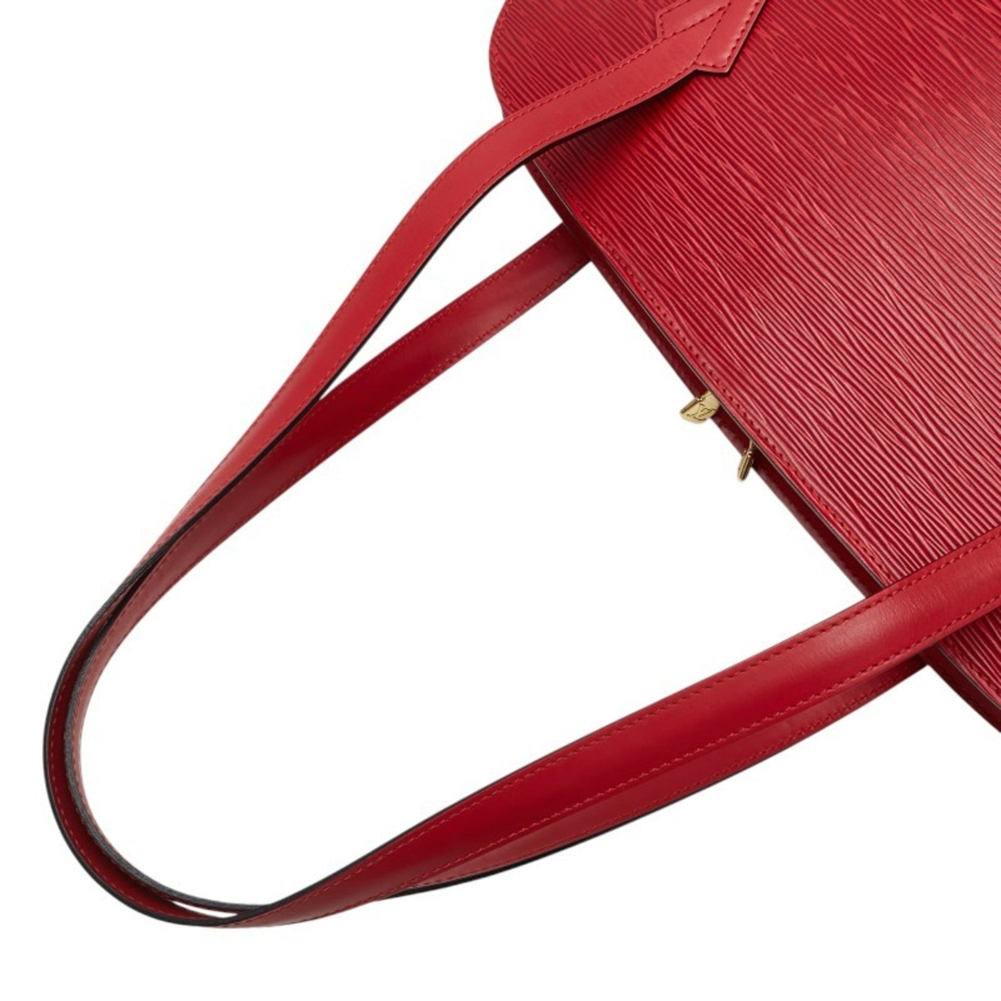 Louis Vuitton Lussac, Red, Leather, tote