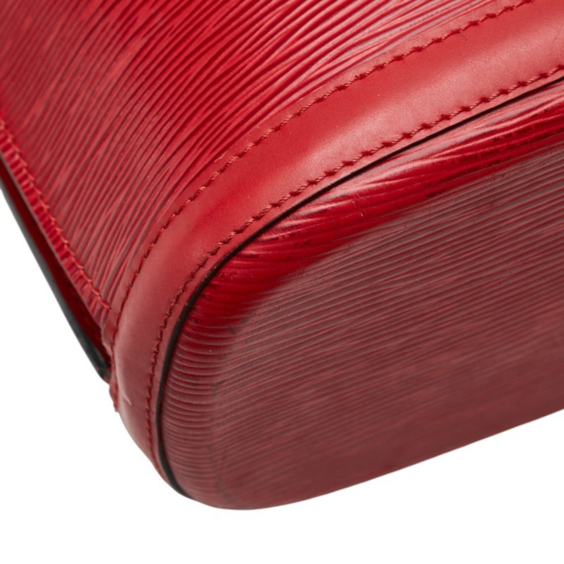 Louis Vuitton Lussac, Red, Leather, tote