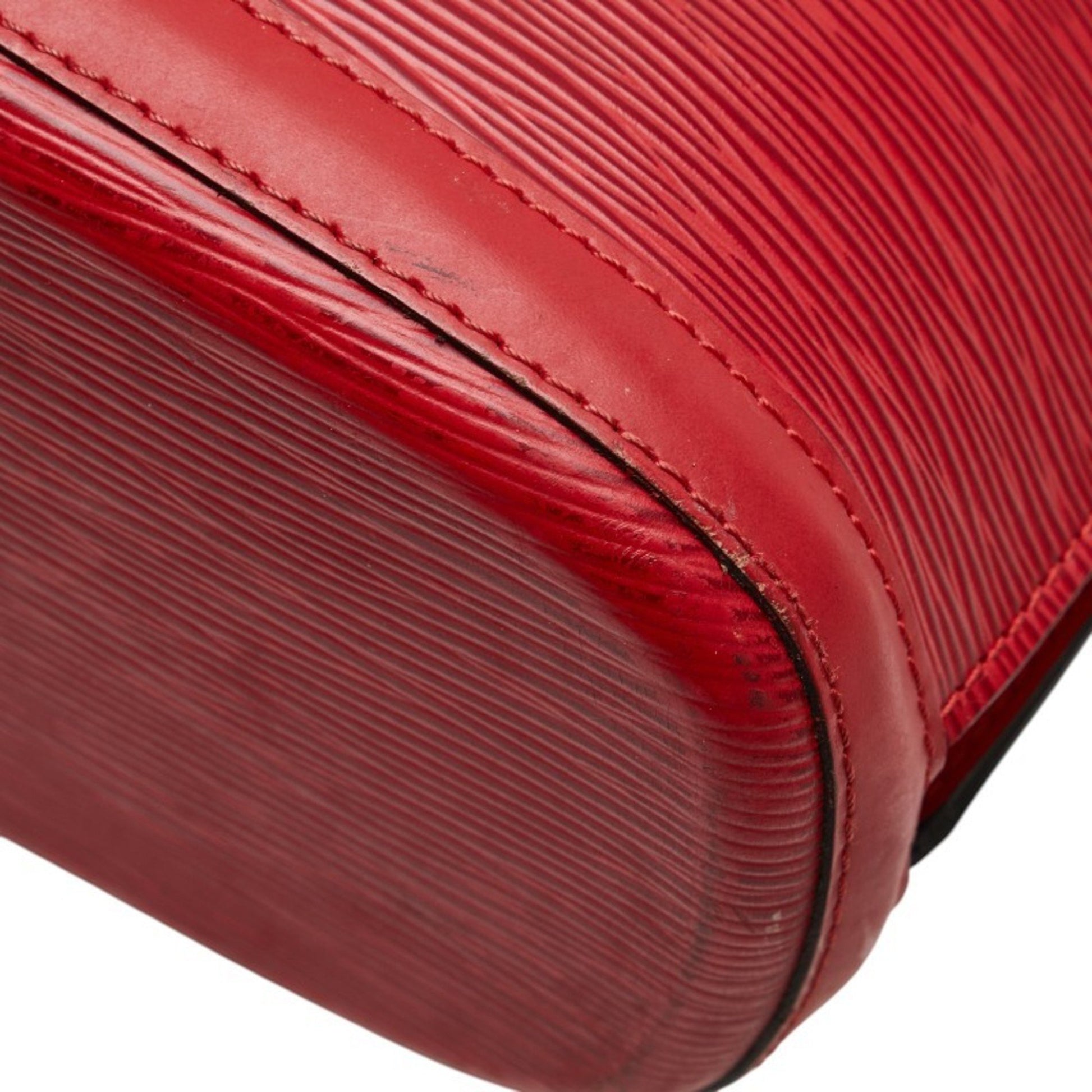 Louis Vuitton Lussac, Red, Leather, tote