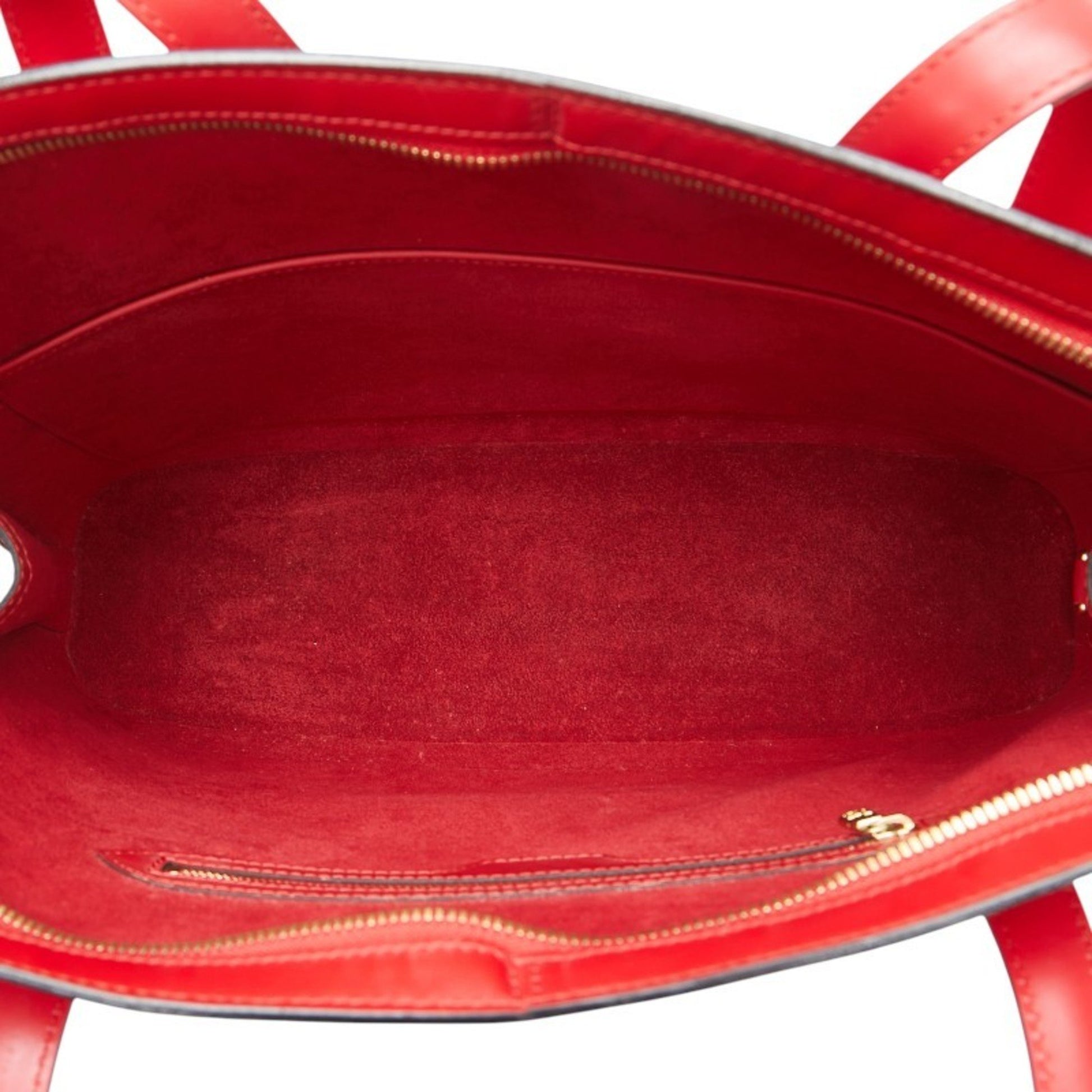 Louis Vuitton Lussac, Red, Leather, tote
