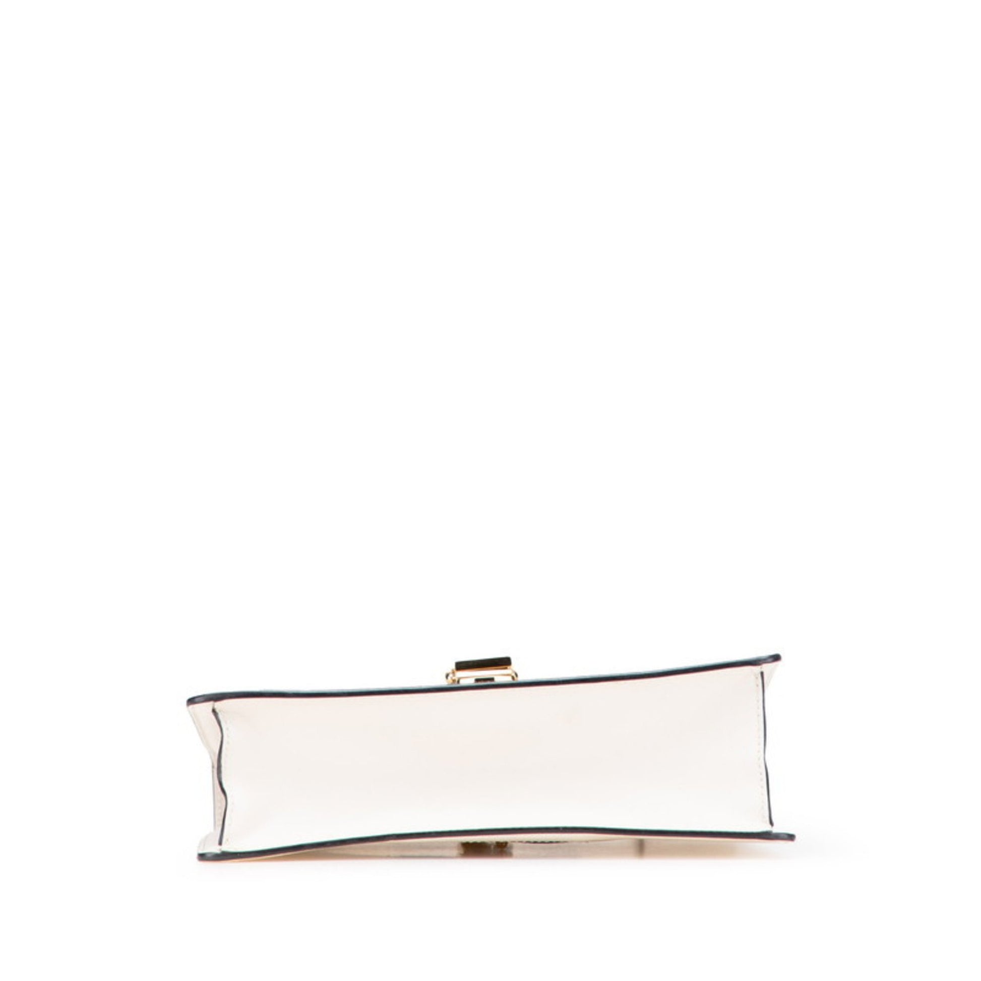 Gucci Sylvie, White, Leather, handbag