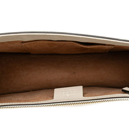 Gucci Sylvie, White, Leather, handbag
