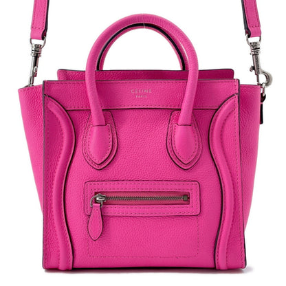 Céline Luggage, Pink, Leather, handbag