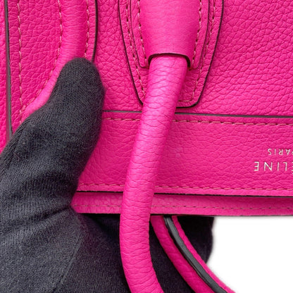 Céline Luggage, Pink, Leather, handbag