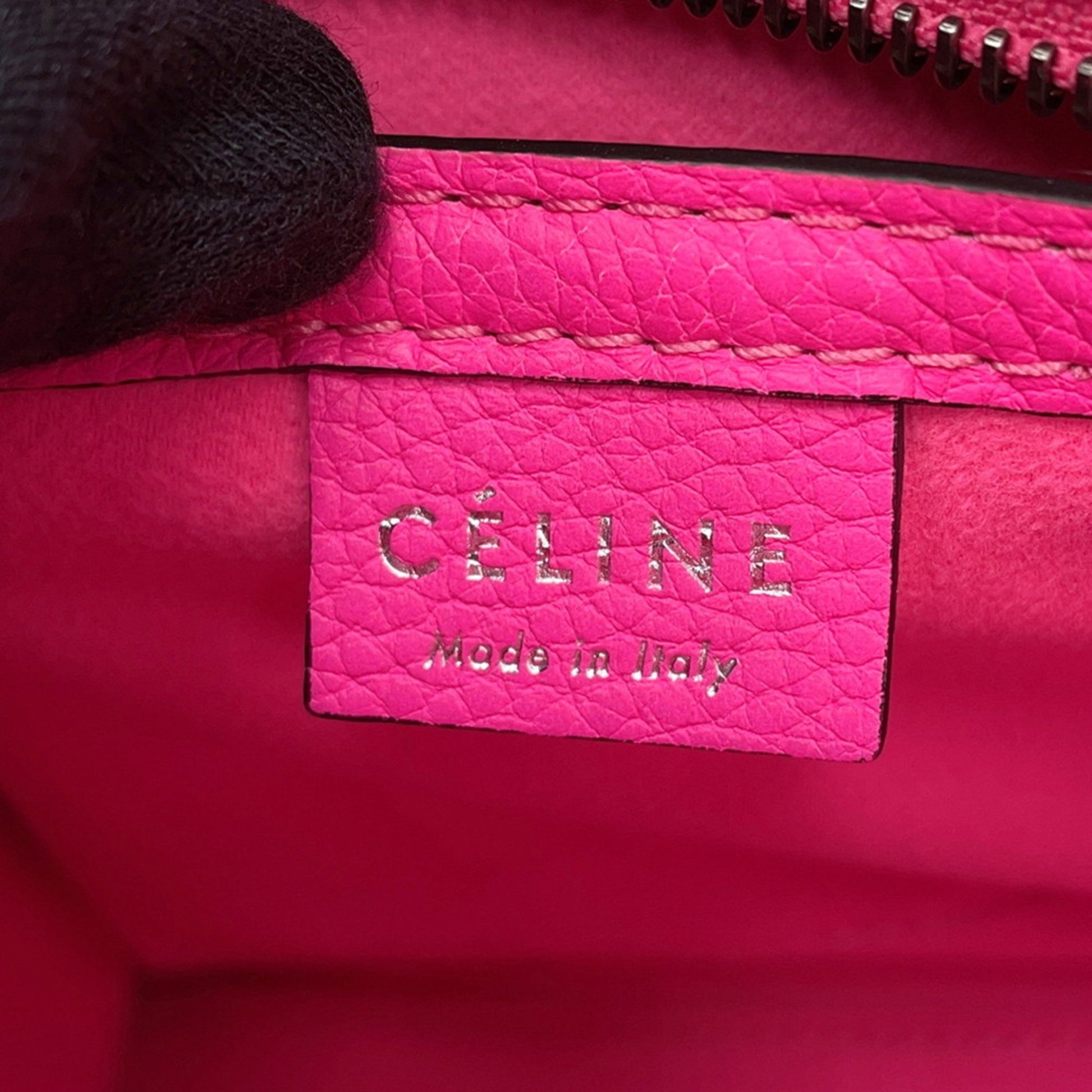 Céline Luggage, Pink, Leather, handbag