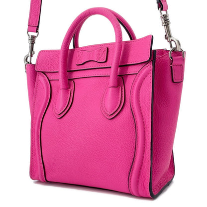 Céline Luggage, Pink, Leather, handbag