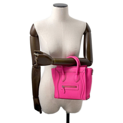 Céline Luggage, Pink, Leather, handbag