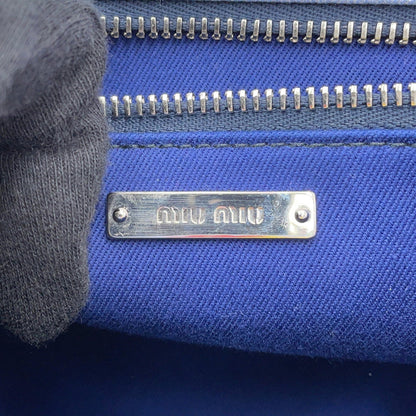 Miu Miu Flower, Blue, Canvas, handbag