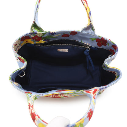 Miu Miu Flower, Blue, Canvas, handbag