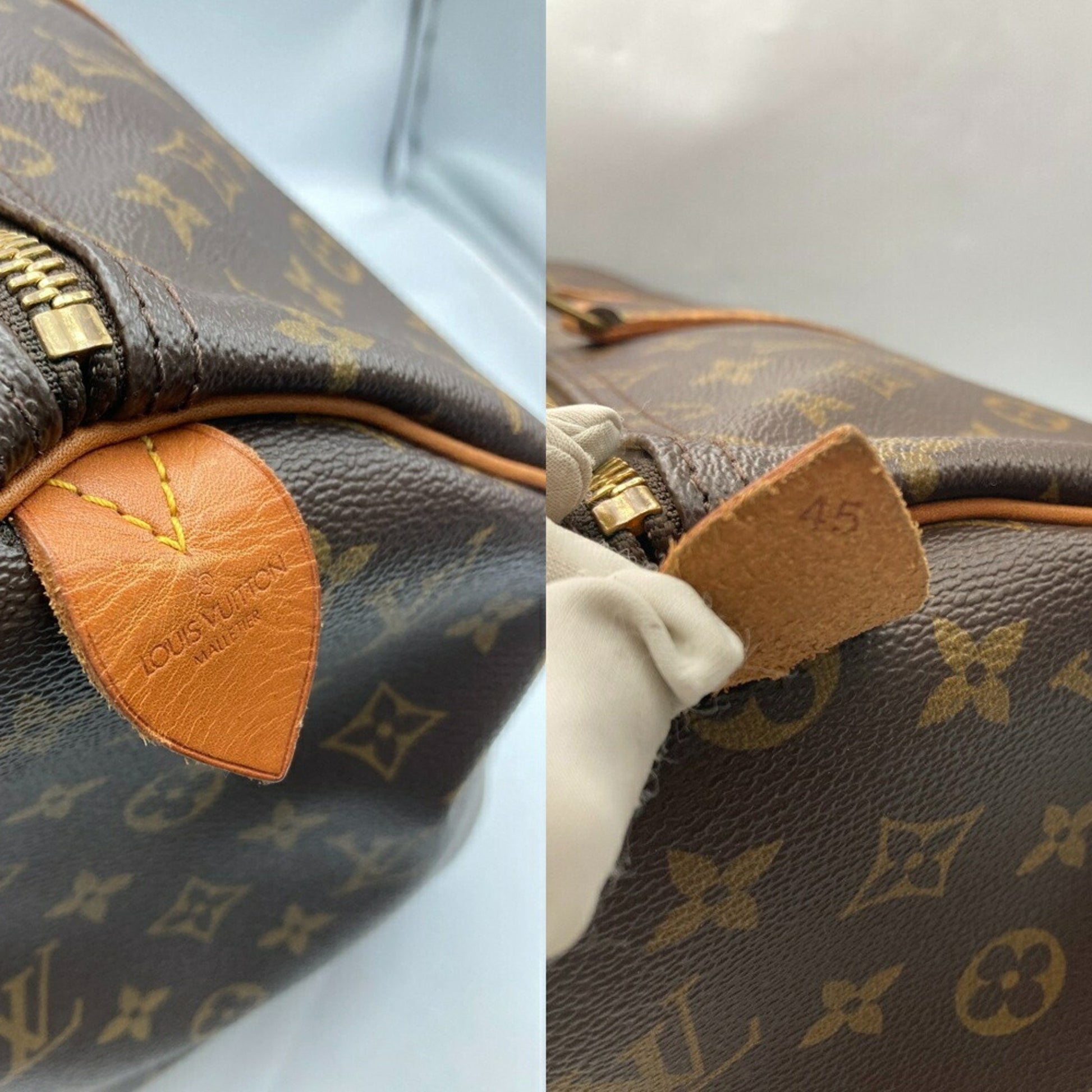 Louis Vuitton Keepall Bandouliere 45, Brown, Canvas, travel