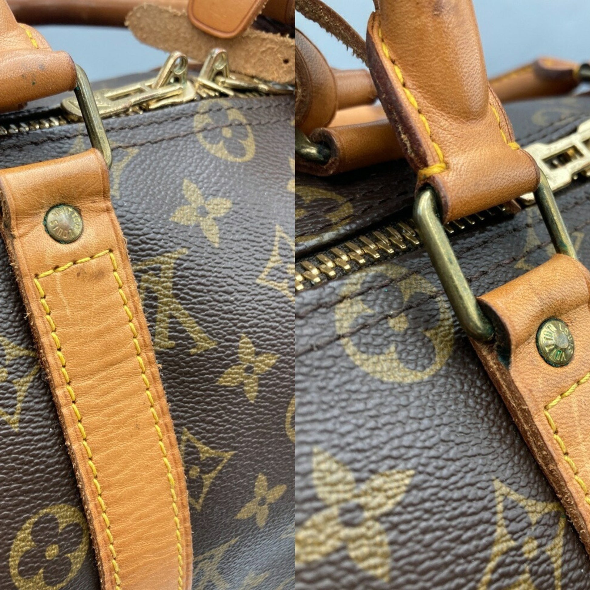 Louis Vuitton Keepall Bandouliere 45, Brown, Canvas, travel
