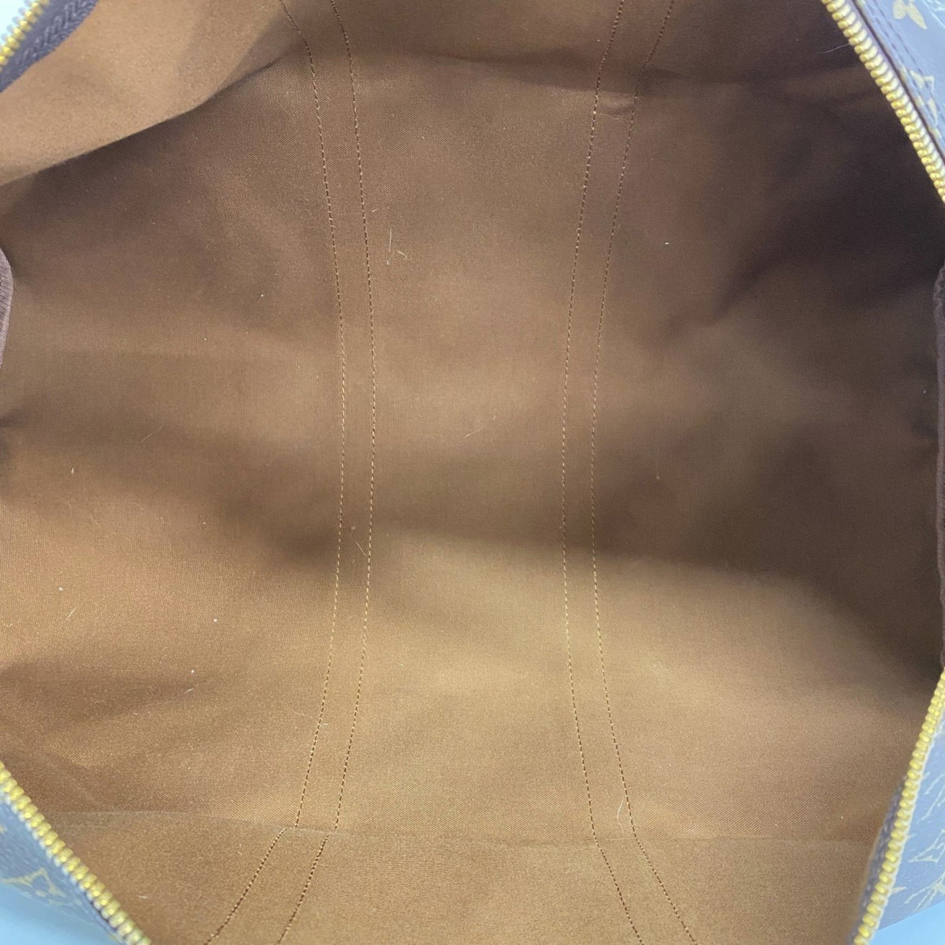 Louis Vuitton Keepall 55, Brown, Canvas, travel