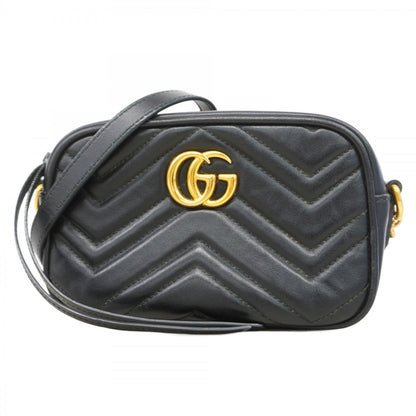 Gucci Marmont, Black, Leather, shoulder