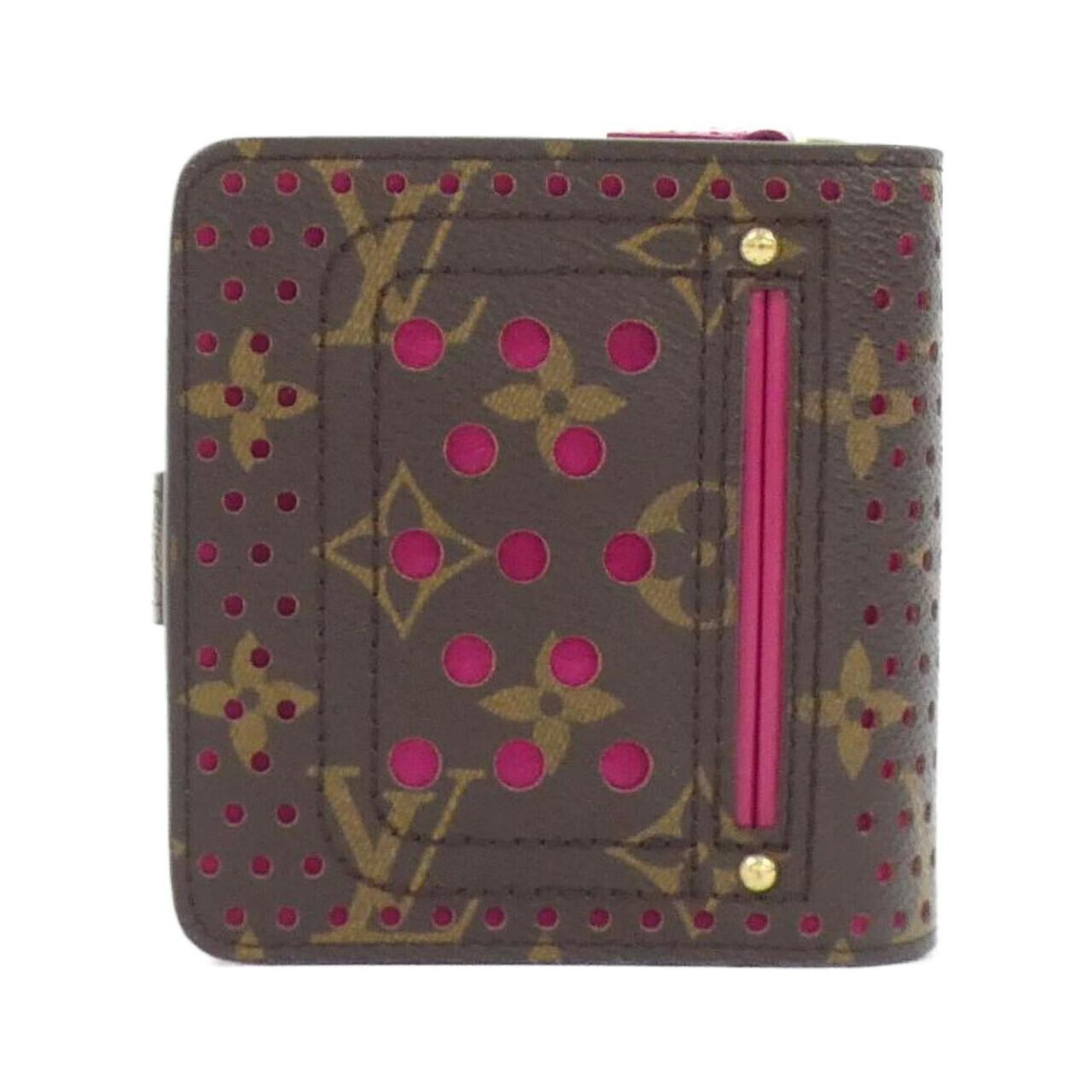 Louis Vuitton Compact zip, Brown, Canvas, wallet