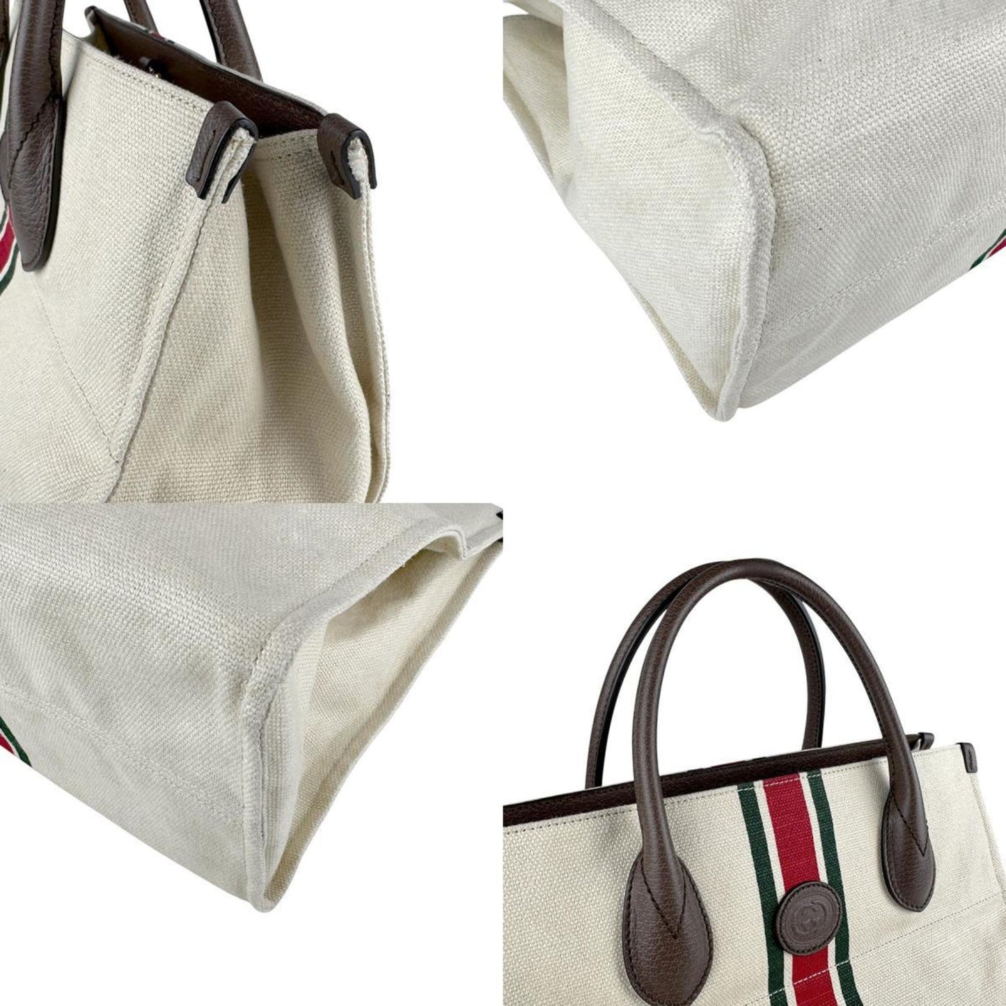 Gucci Interlocking G, IVORY, "CANVAS, LEATHER", handbag