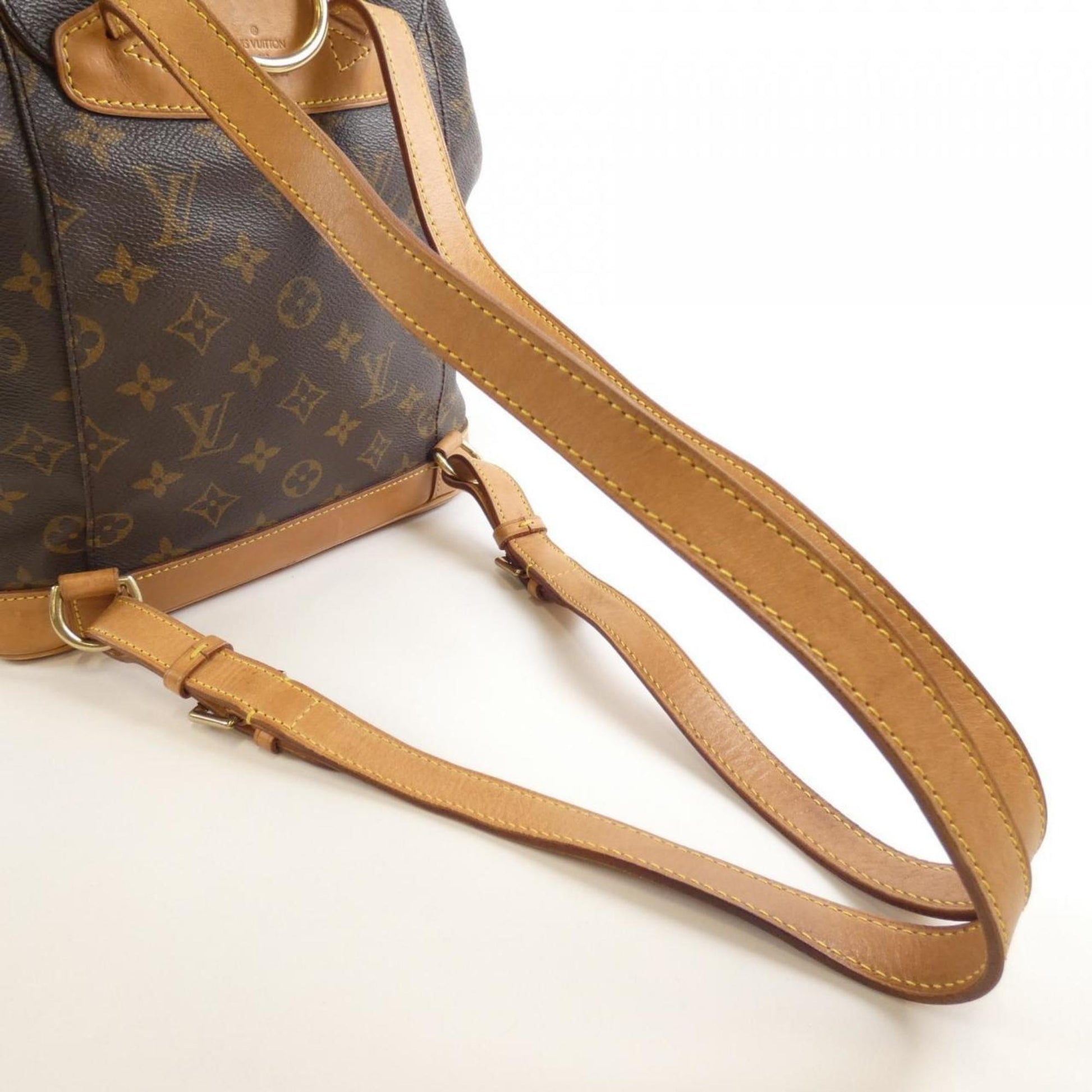 Louis Vuitton Montsouris, Brown, Canvas, backpack