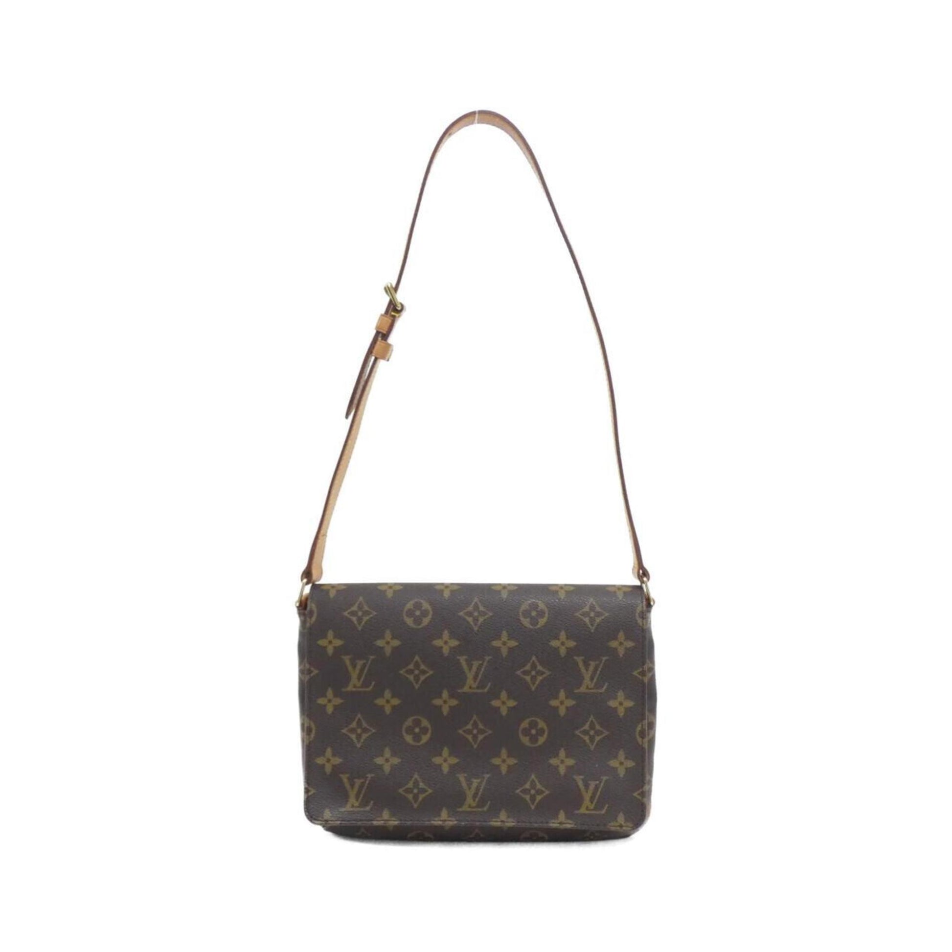 Louis Vuitton Musette Tango, Brown, Canvas, shoulder