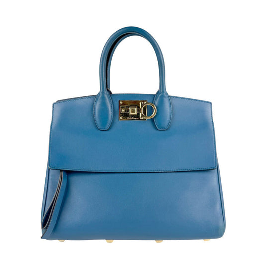 Salvatore Ferragamo, Blue, Leather, handbag