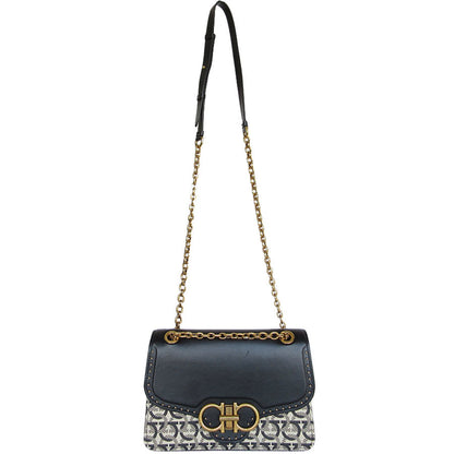 Salvatore Ferragamo Gancini, Multicolour, "CANVAS, LEATHER", shoulder