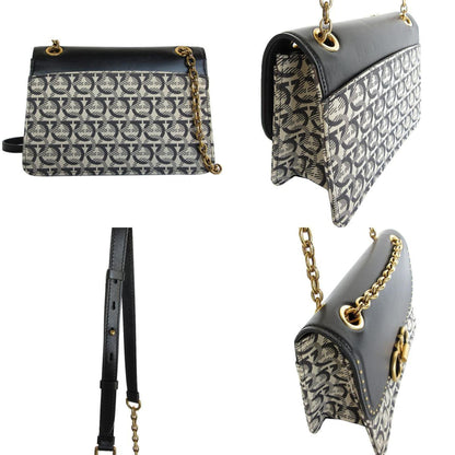 Salvatore Ferragamo Gancini, Multicolour, "CANVAS, LEATHER", shoulder