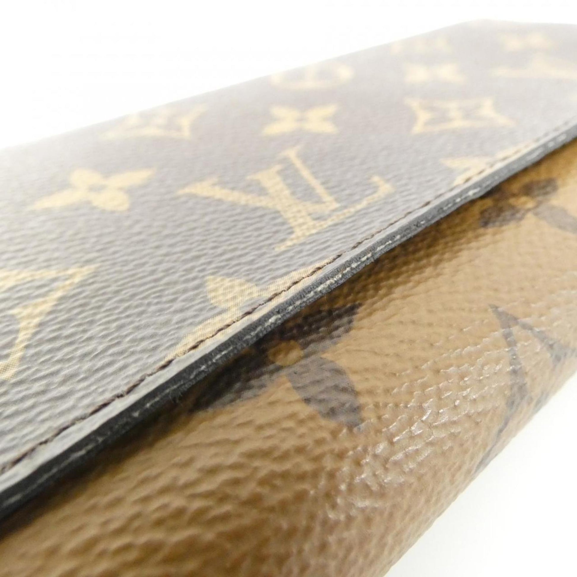 Louis Vuitton Emilie, Brown, Canvas, wallet