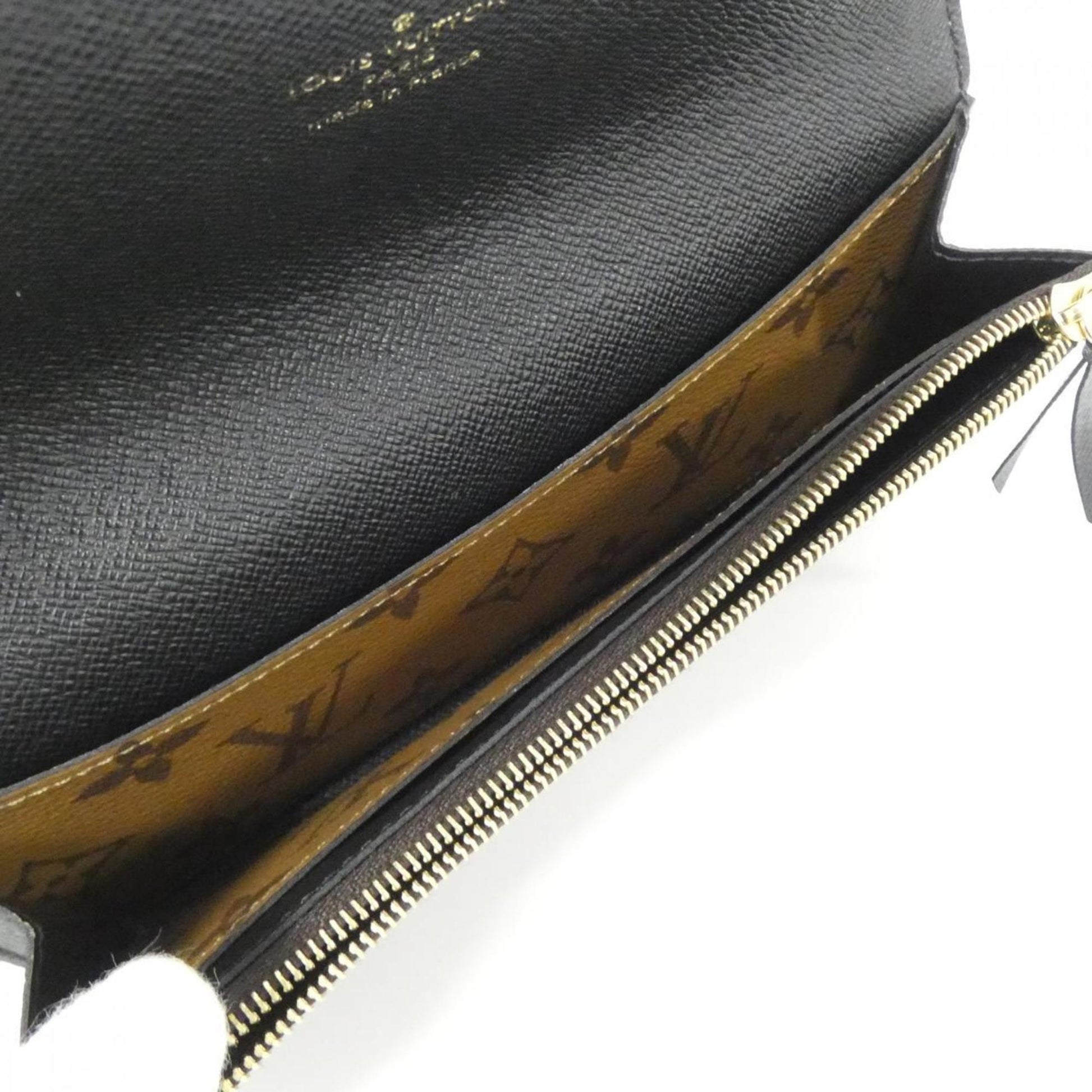 Louis Vuitton Emilie, Brown, Canvas, wallet