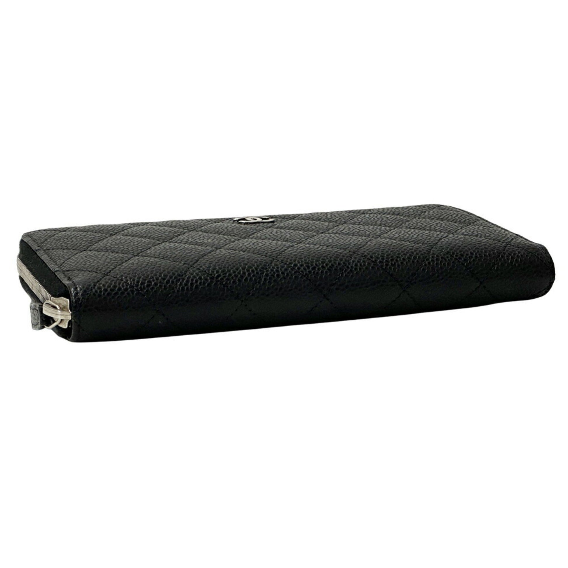 Chanel, Black, Leather, wallet