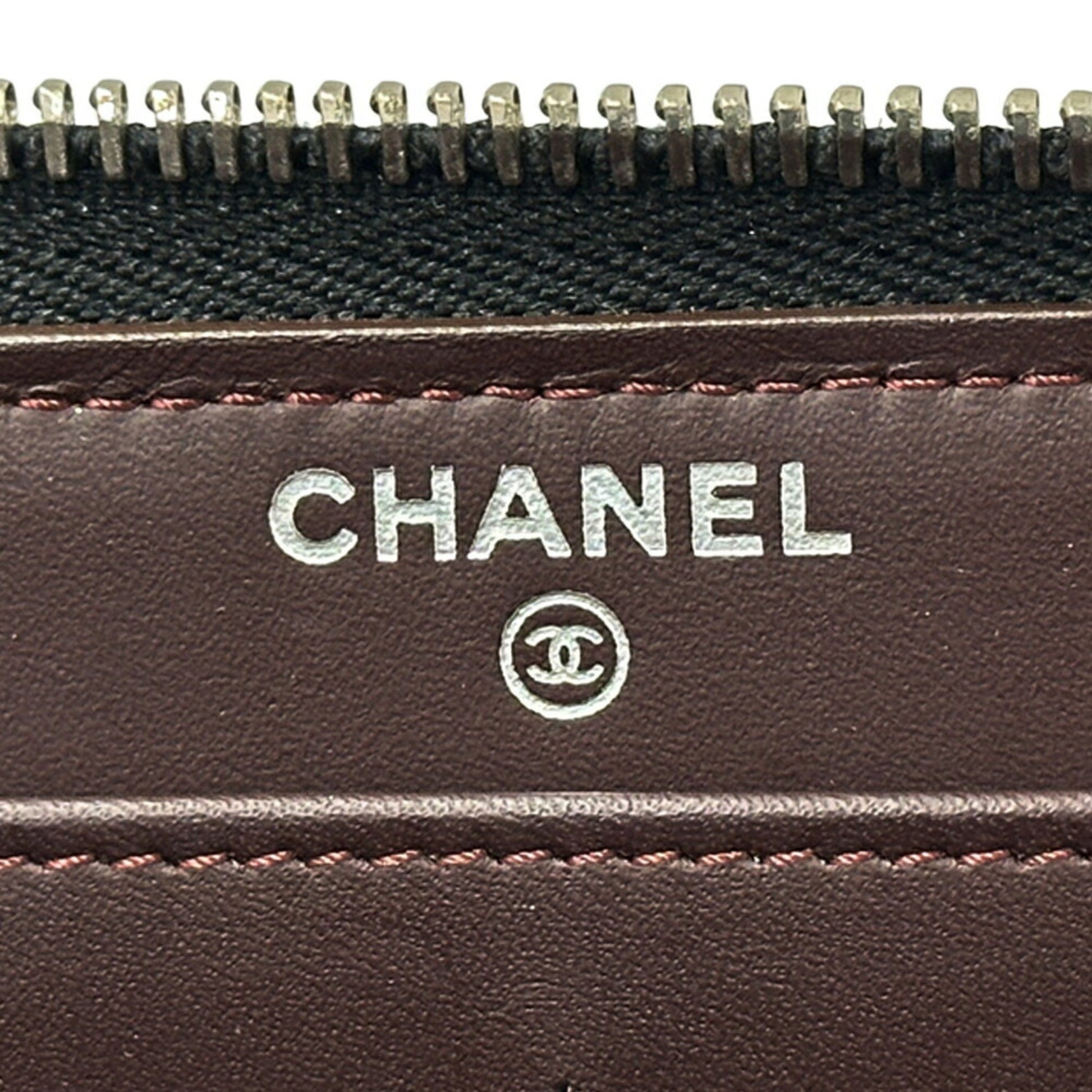 Chanel, Black, Leather, wallet