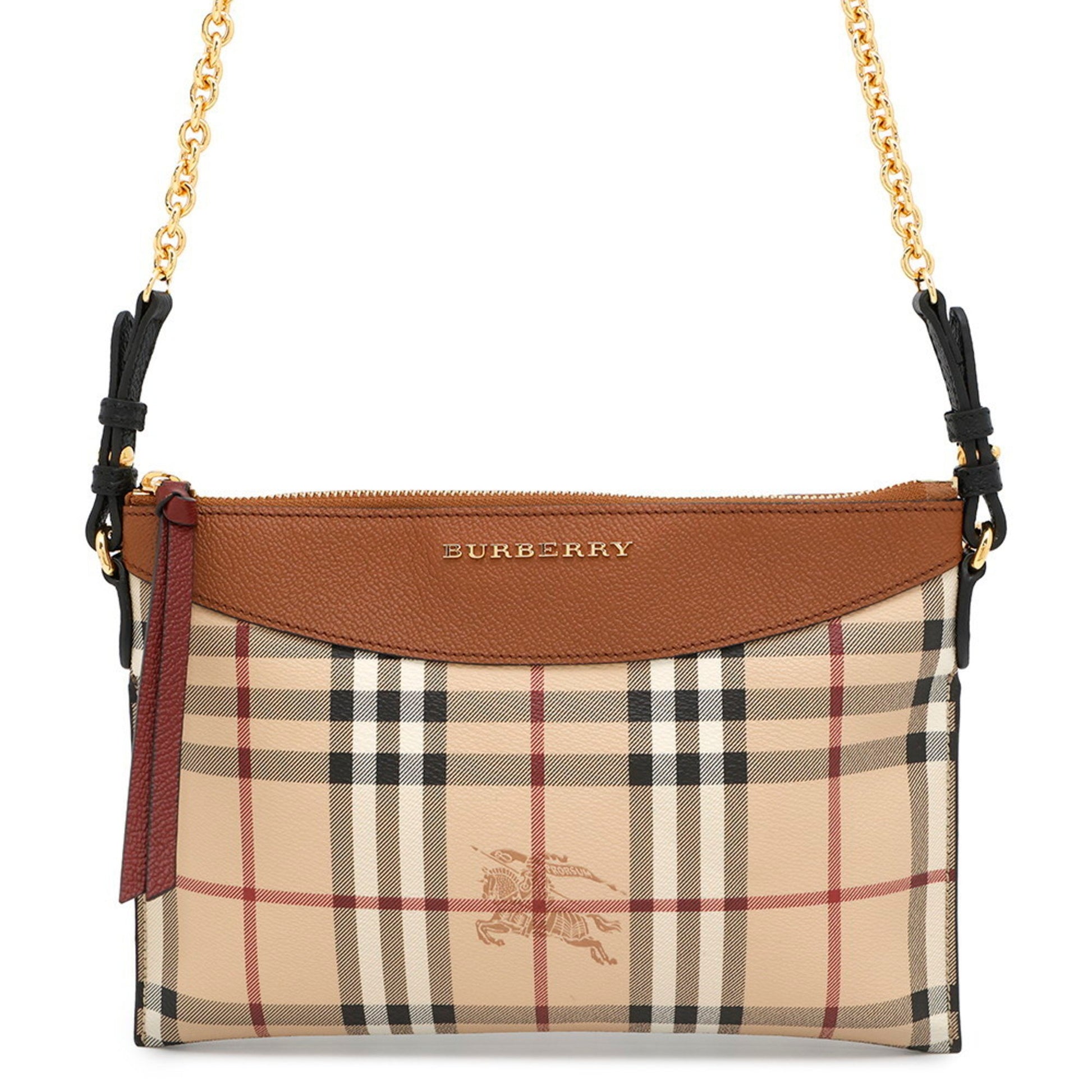 Burberry Haymarket, Beige, Canvas, clutch