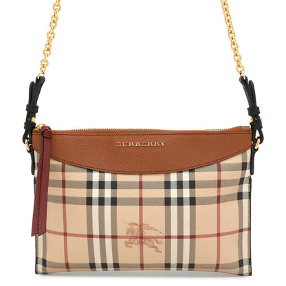 Burberry Haymarket, Beige, Canvas, clutch