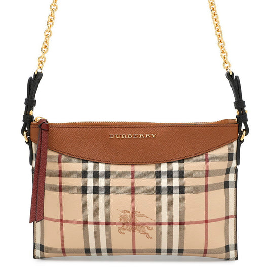 Burberry Haymarket, Beige, Canvas, clutch