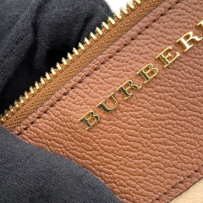 Burberry Haymarket, Beige, Canvas, clutch