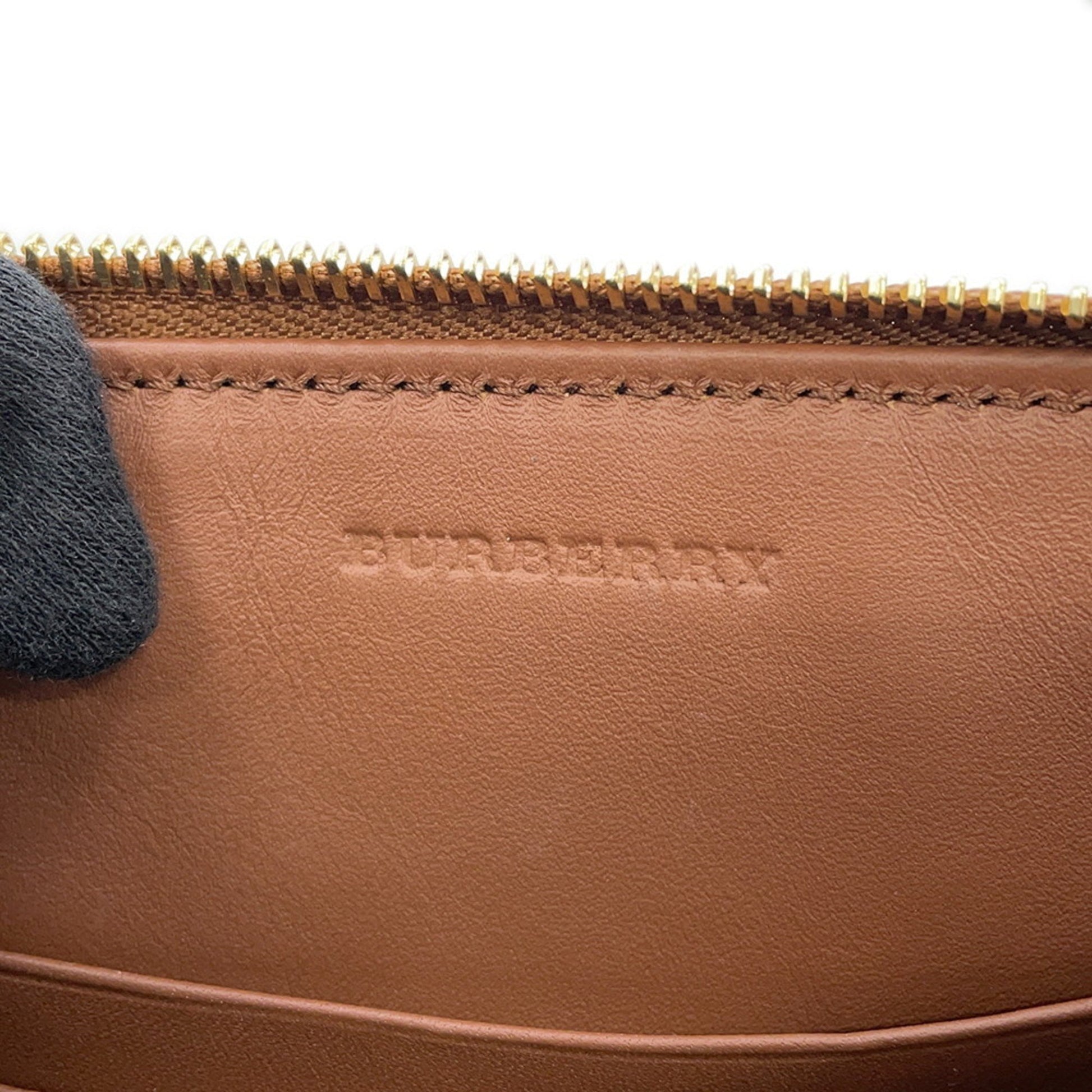 Burberry Haymarket, Beige, Canvas, clutch