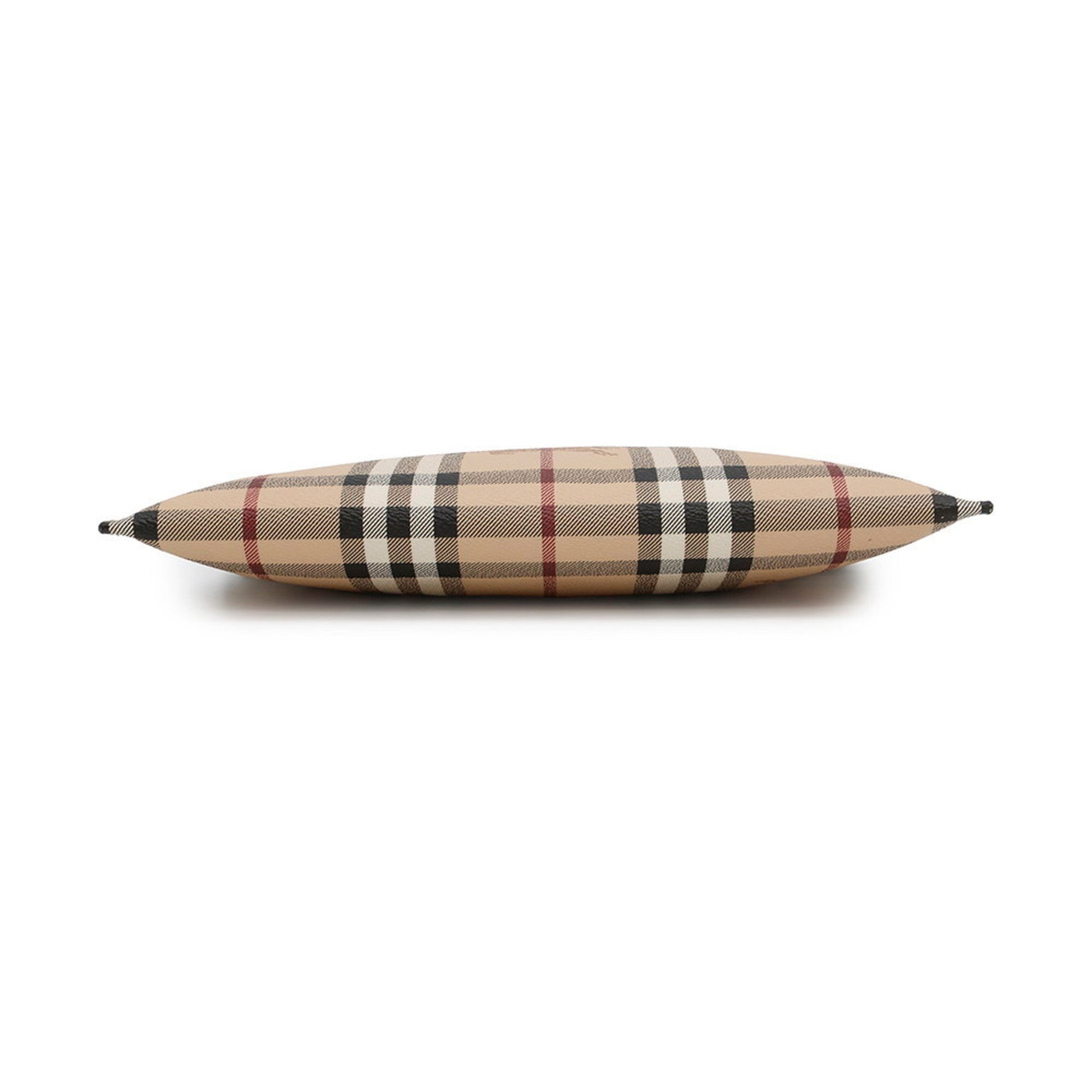 Burberry Haymarket, Beige, Canvas, clutch