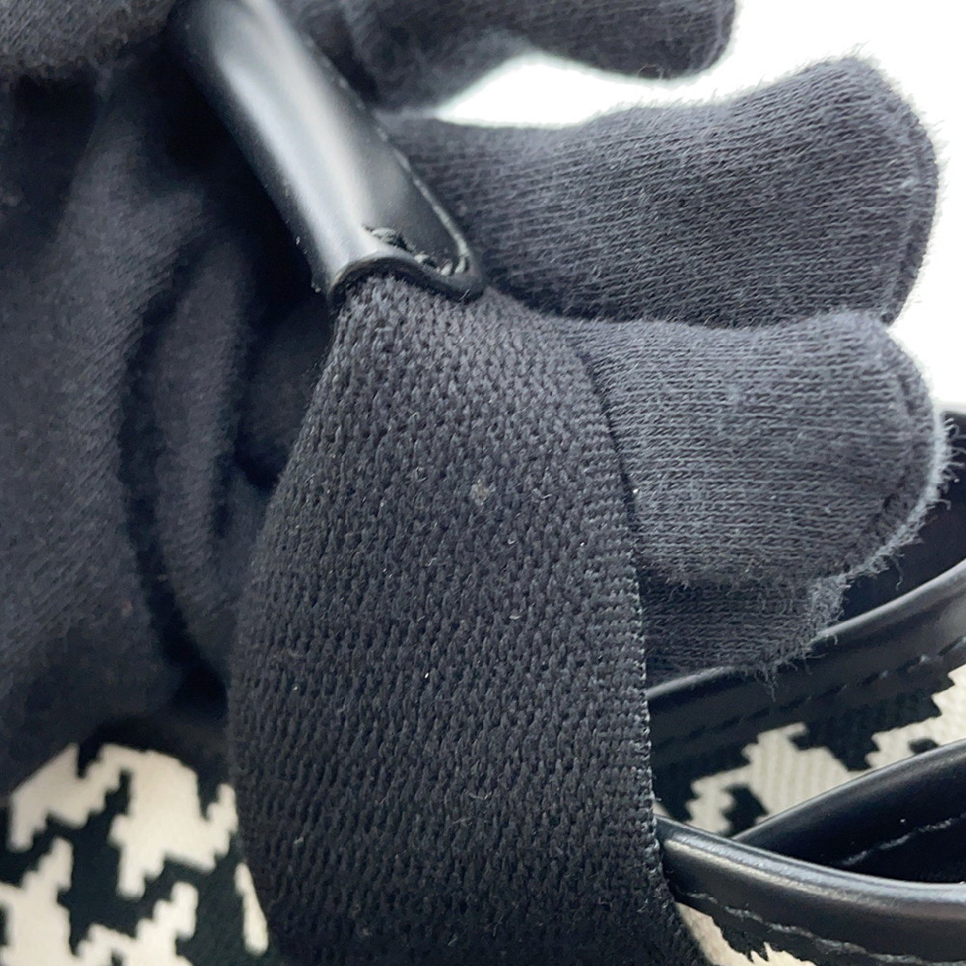 Balenciaga Navy Cabas, Black, "CANVAS, LEATHER", handbag
