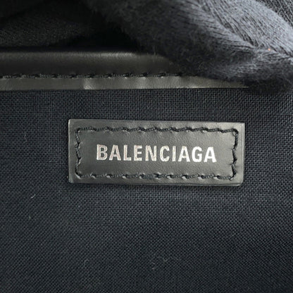 Balenciaga Navy Cabas, Black, "CANVAS, LEATHER", handbag