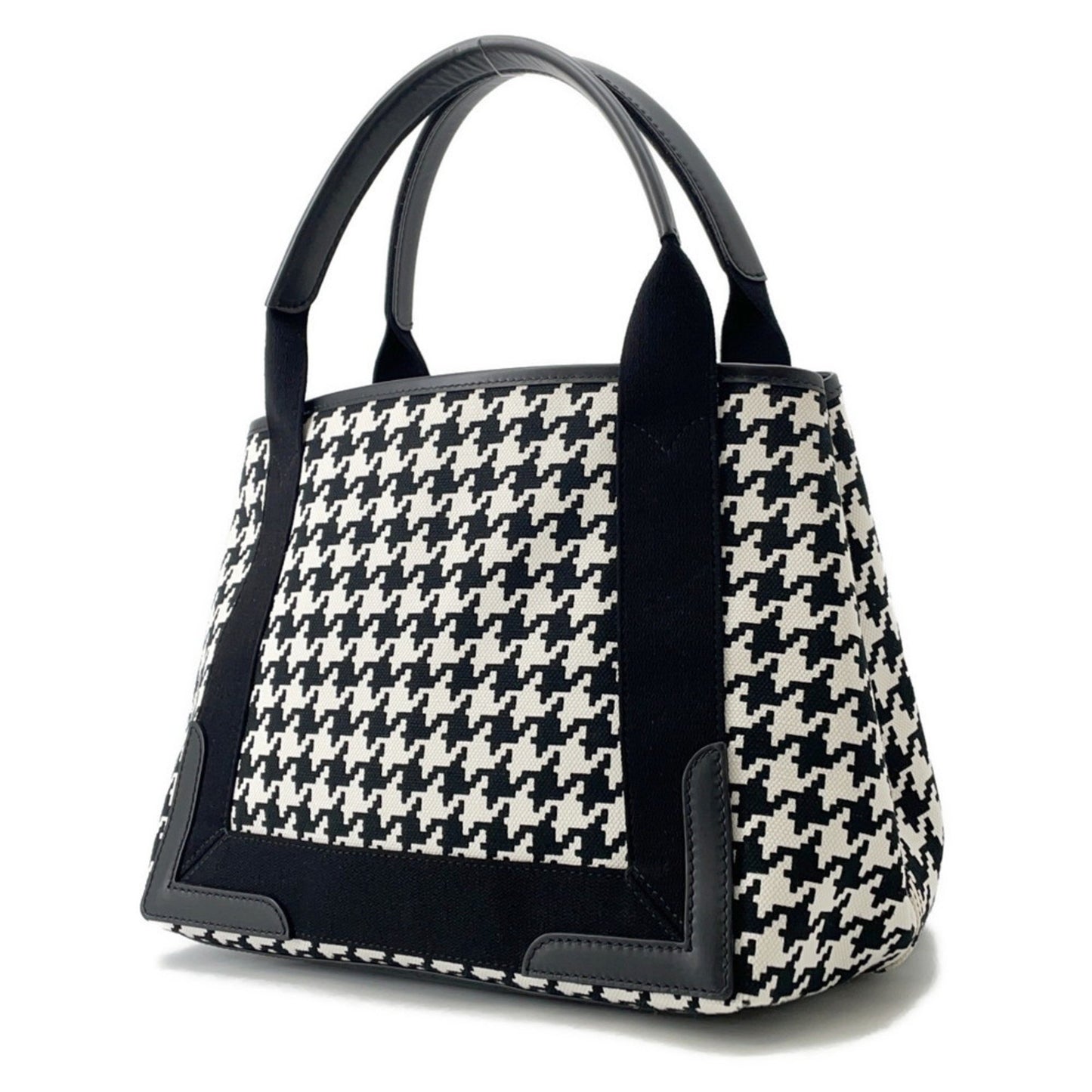 Balenciaga Navy Cabas, Black, "CANVAS, LEATHER", handbag